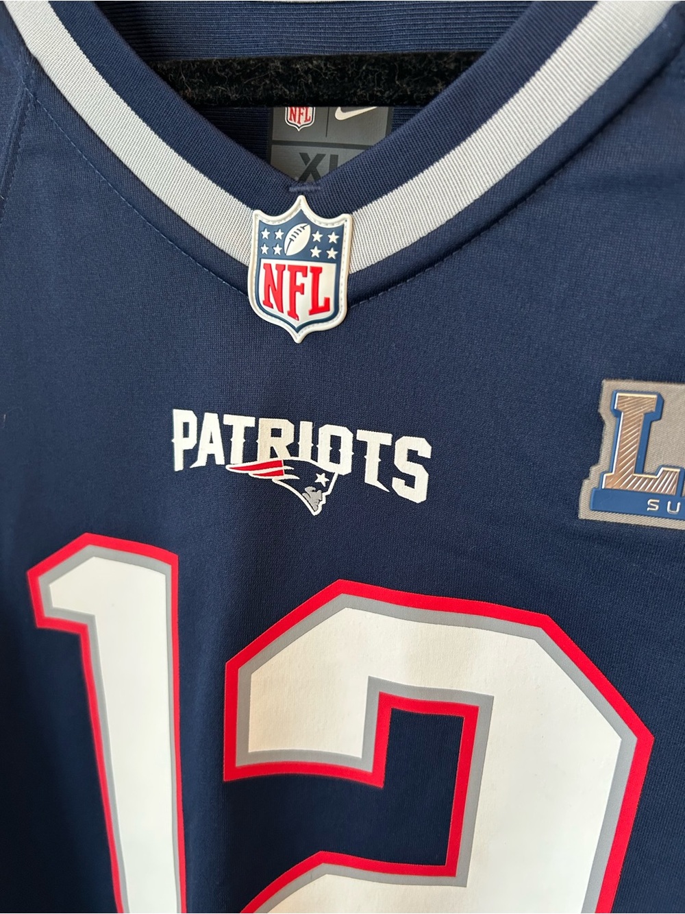 NFL Patriots Tom Brady #12 Super Bowl LIII Nike On Field Jersey XL - Picture 4 of 13